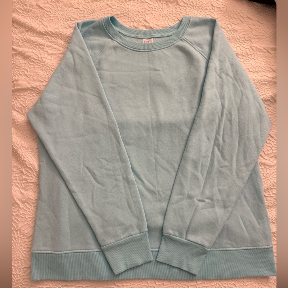 Time and Tru Soft Blue Crew Neck Sweater